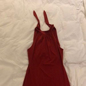 Susana Monaco tomato red long dress